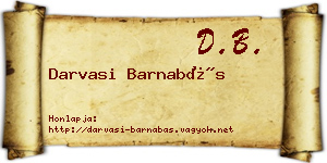Darvasi Barnabás névjegykártya