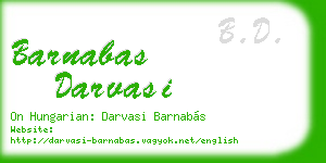 barnabas darvasi business card